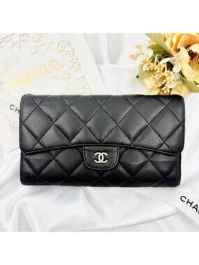 Chanel Quilted Wallet Classic Long Flap